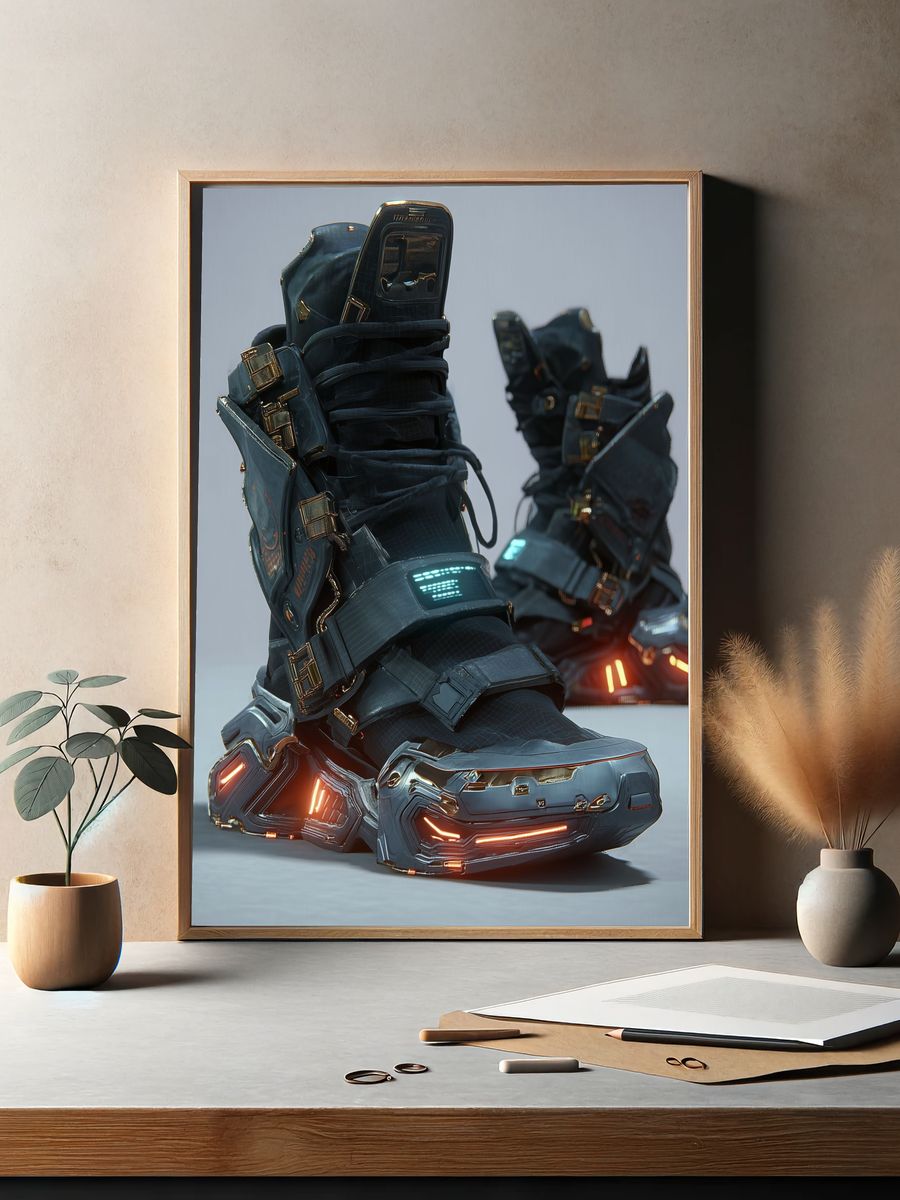 Hooded Wanderer Digital Art Poster. — room view 2