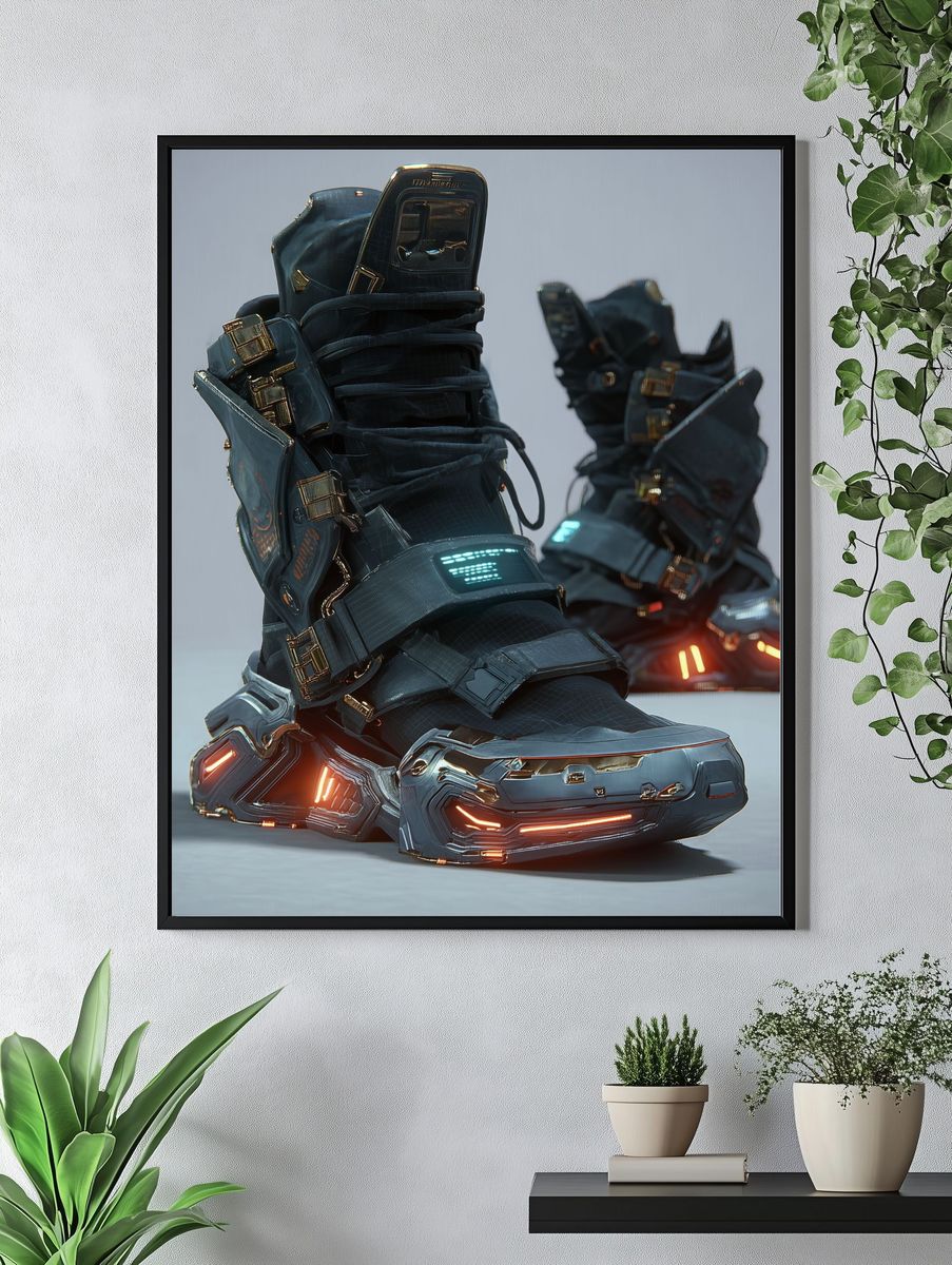 Hooded Wanderer Digital Art Poster. — room view 4