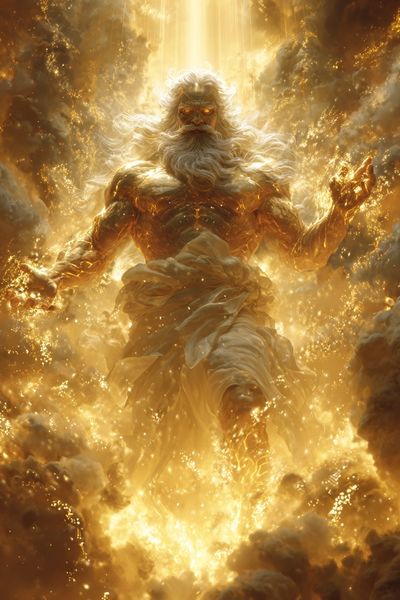 Golden Zeus Ascension Poster. poster print