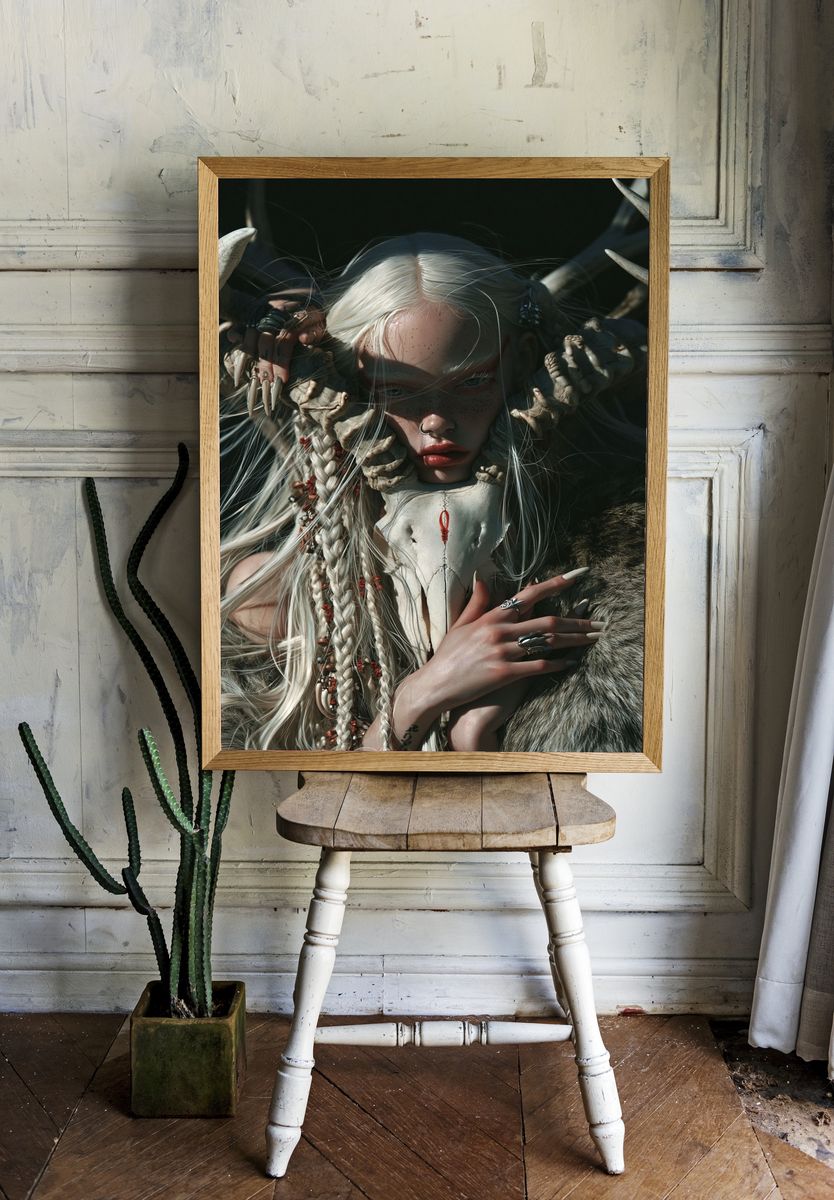 Dark Fantasy Portrait Poster. — room view 1
