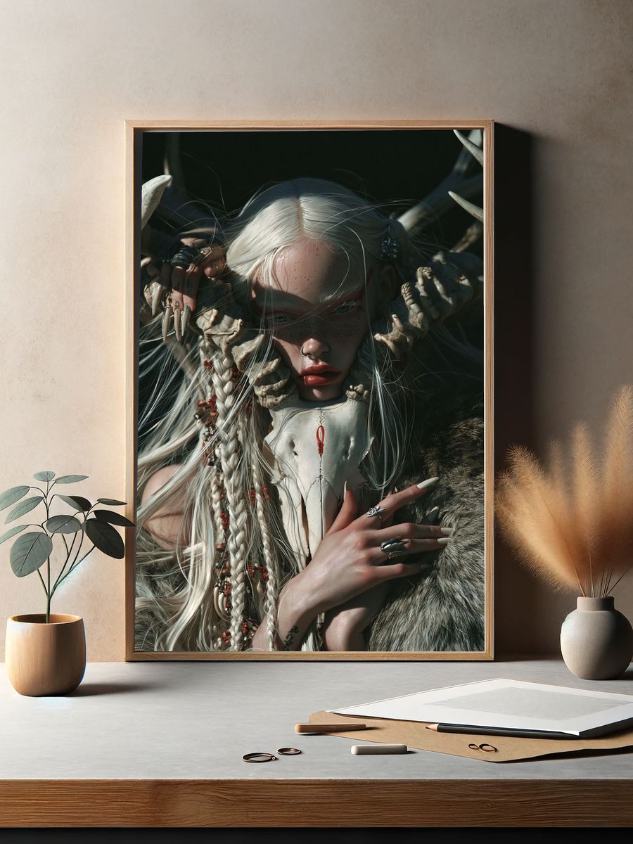Dark Fantasy Portrait Poster. — room view 2