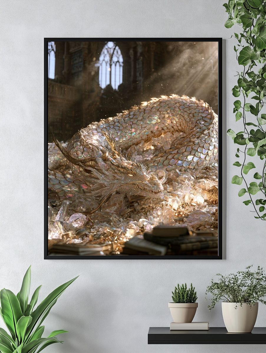 Iridescent Dragon Fantasy Print. — room view 4