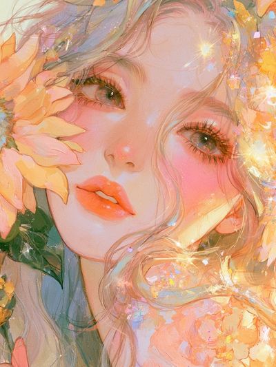 Floral Dream Portrait Print. poster