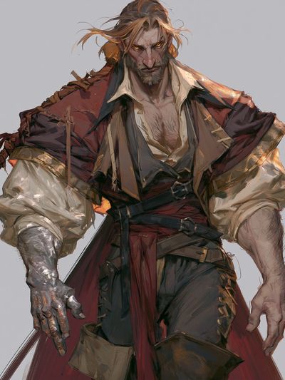 Fantasy Pirate Portrait Print.
