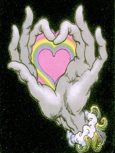 Hands Holding Heart Illustration Poster. poster