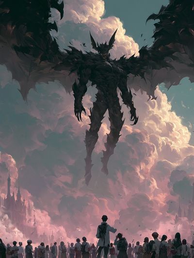 Dark Fantasy Sky Giant Poster.