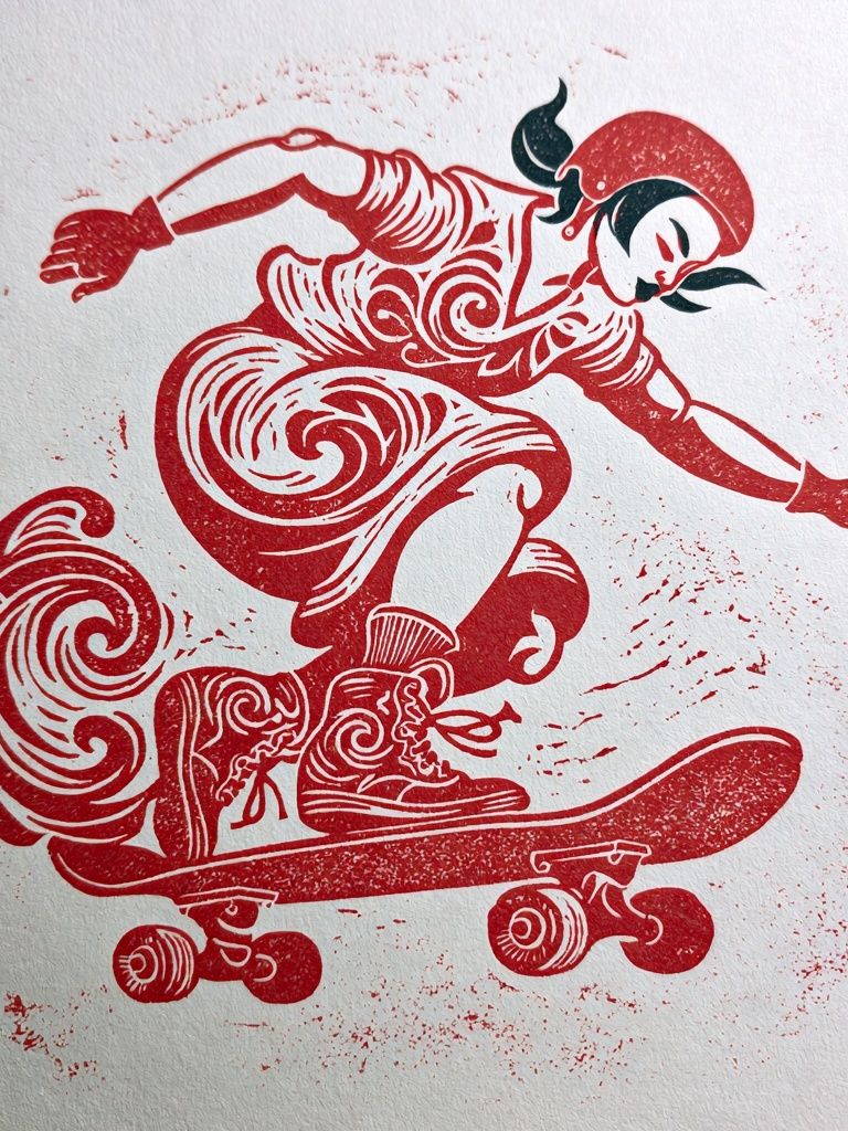 Skateboarder Graphic Poster. poster detail
