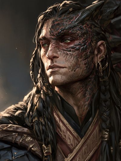 Fantasy Warrior Portrait Print.