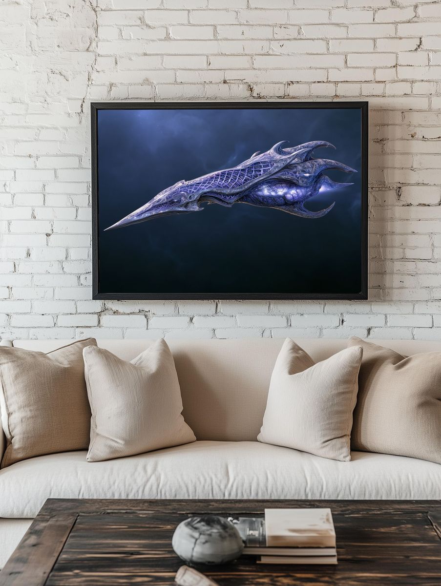 Cosmic Leviathan Digital Art Poster. room preview