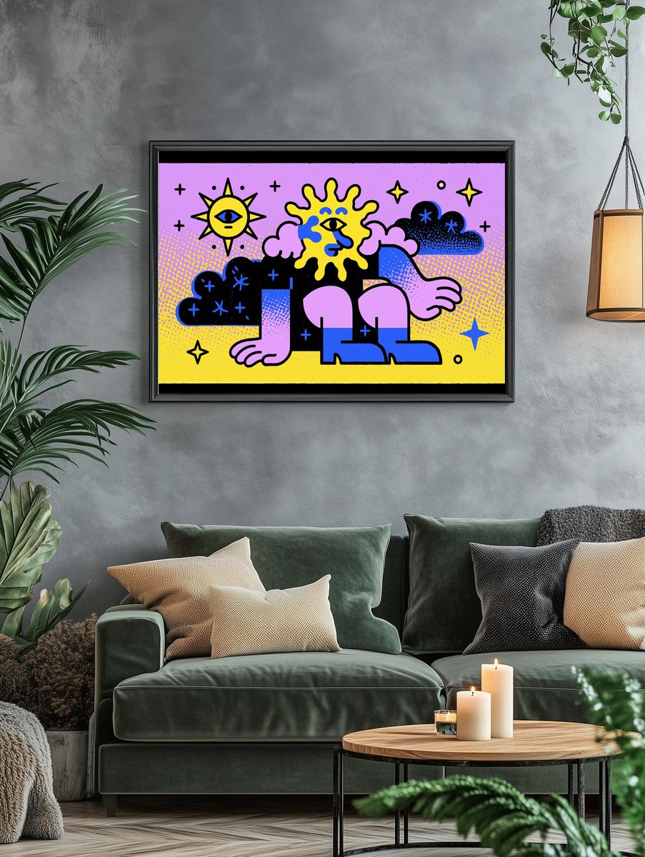 Cosmic Surreal Figure Poster. — room view 4