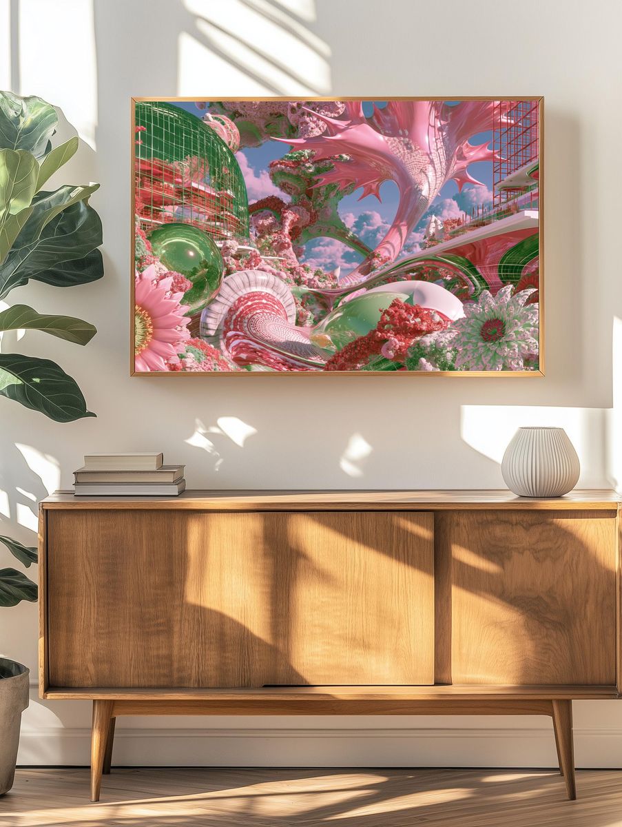 Dream Garden Surrealism Print. — room view 3