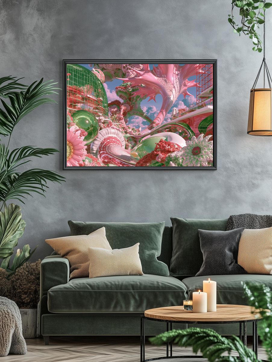 Dream Garden Surrealism Print. — room view 4