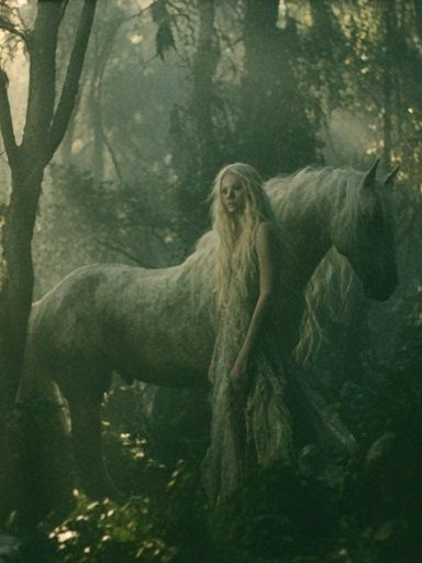 Enchanted Forest Horse Illustration Poster. poster — illustration art