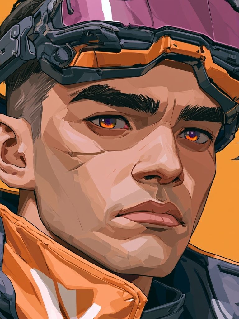 Futuristic Pilot Portrait Illustration Poster. poster — illustration art