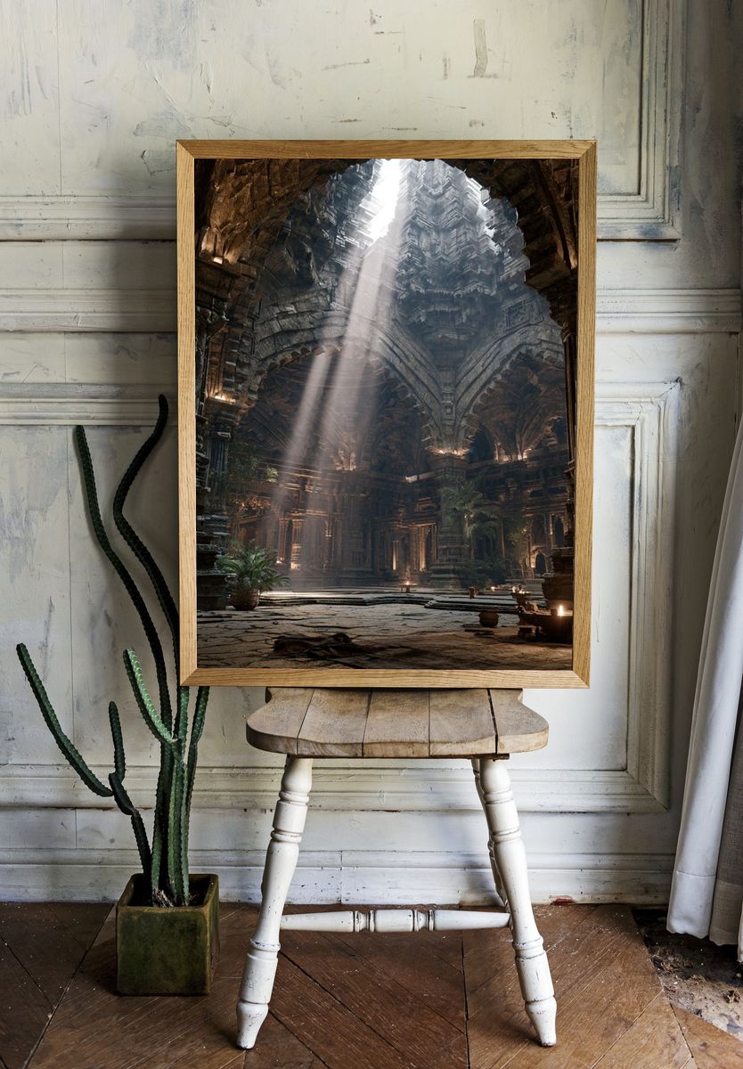 Alchemist Workshop Digital Art Poster. room preview