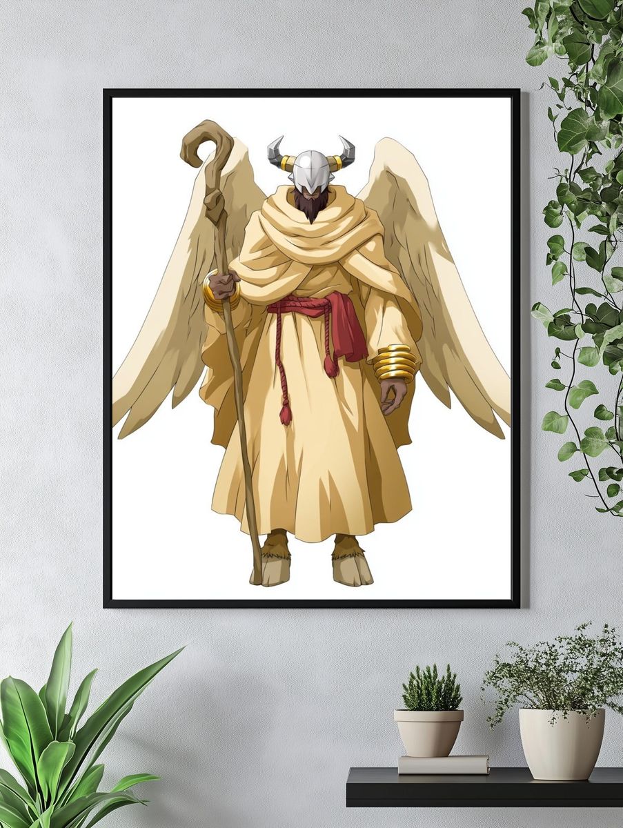 Dark Angel Warrior Illustration Poster. — room view 4
