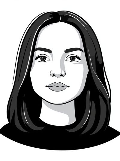 Monochrome Woman Portrait Print. poster