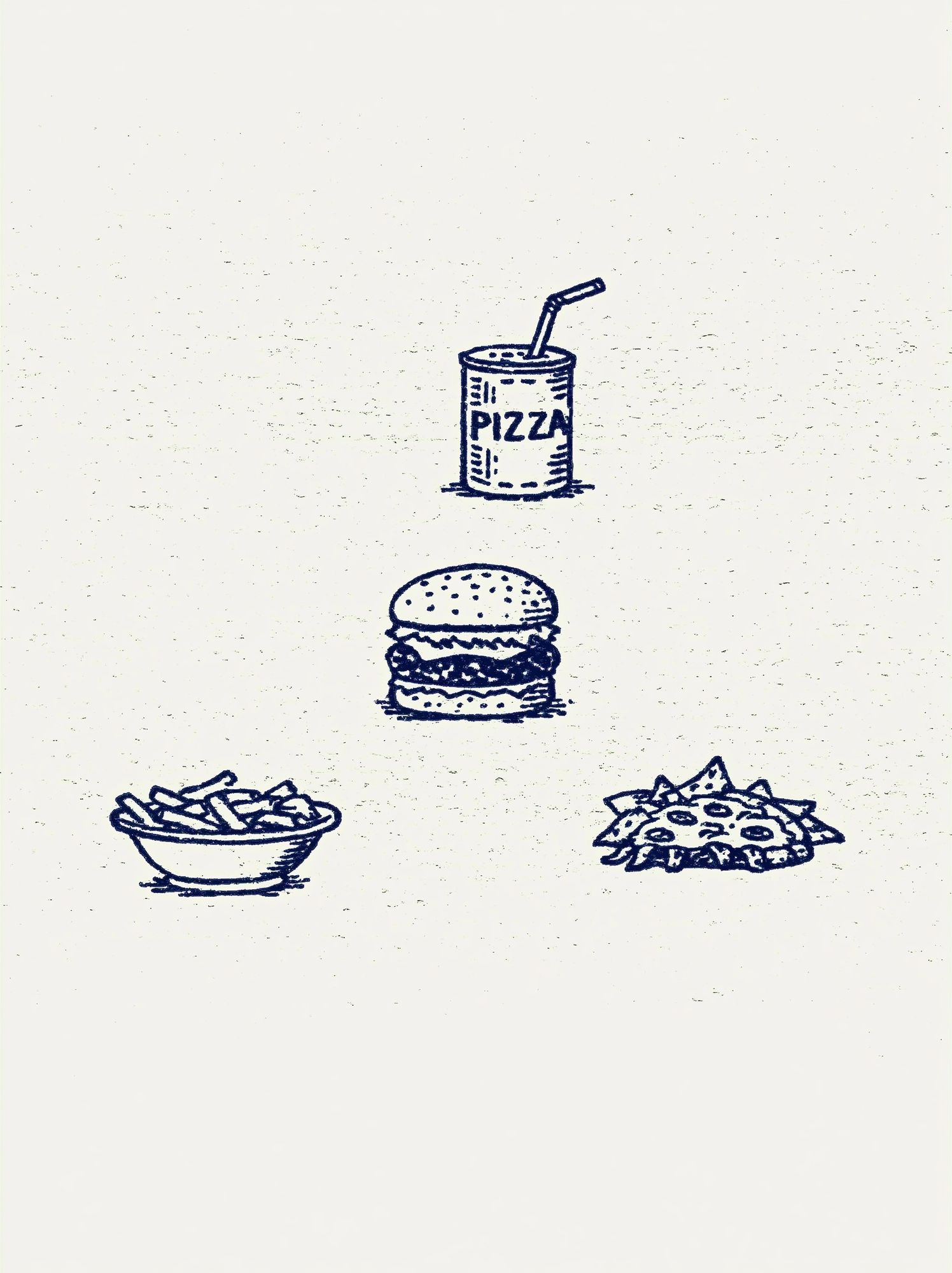Pizza Snack Sketch Poster. poster detail