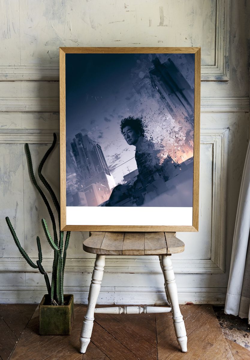 Surreal City Portrait Print. — room view 1