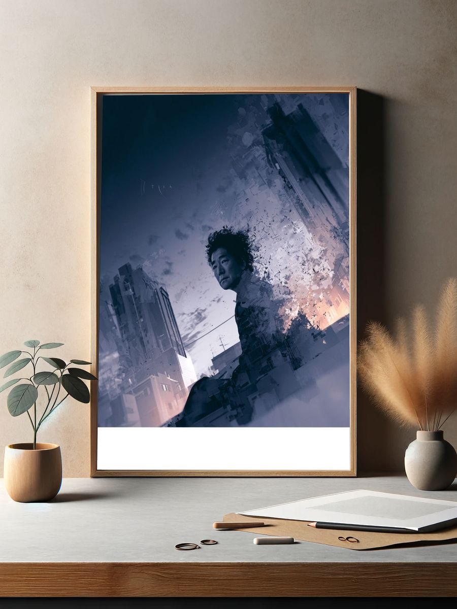 Surreal City Portrait Print. — room view 2