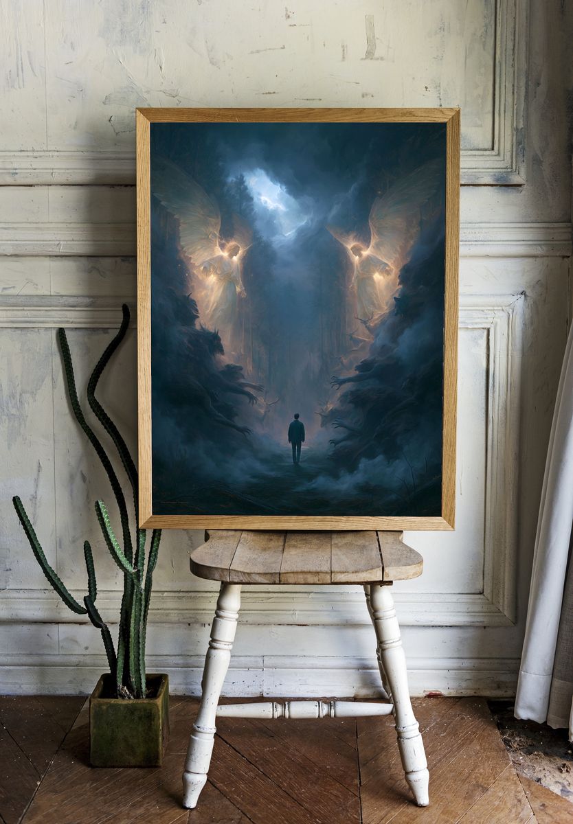Celestial Guardians Fantasy Print. — room view 1