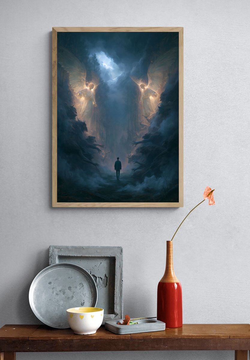 Celestial Guardians Fantasy Print. — room view 3