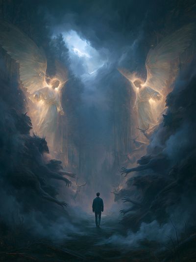 Celestial Guardians Fantasy Print.