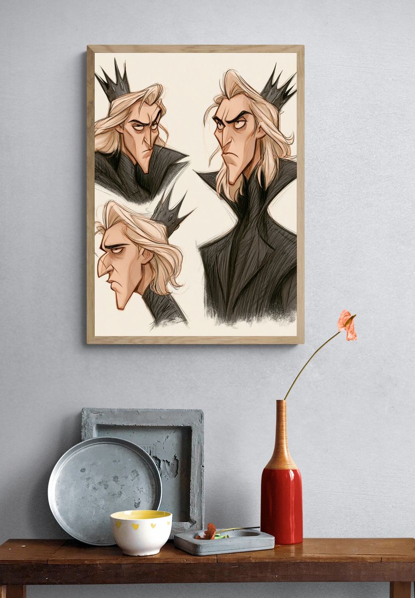 Prince Character Sketch Poster. — room view 3