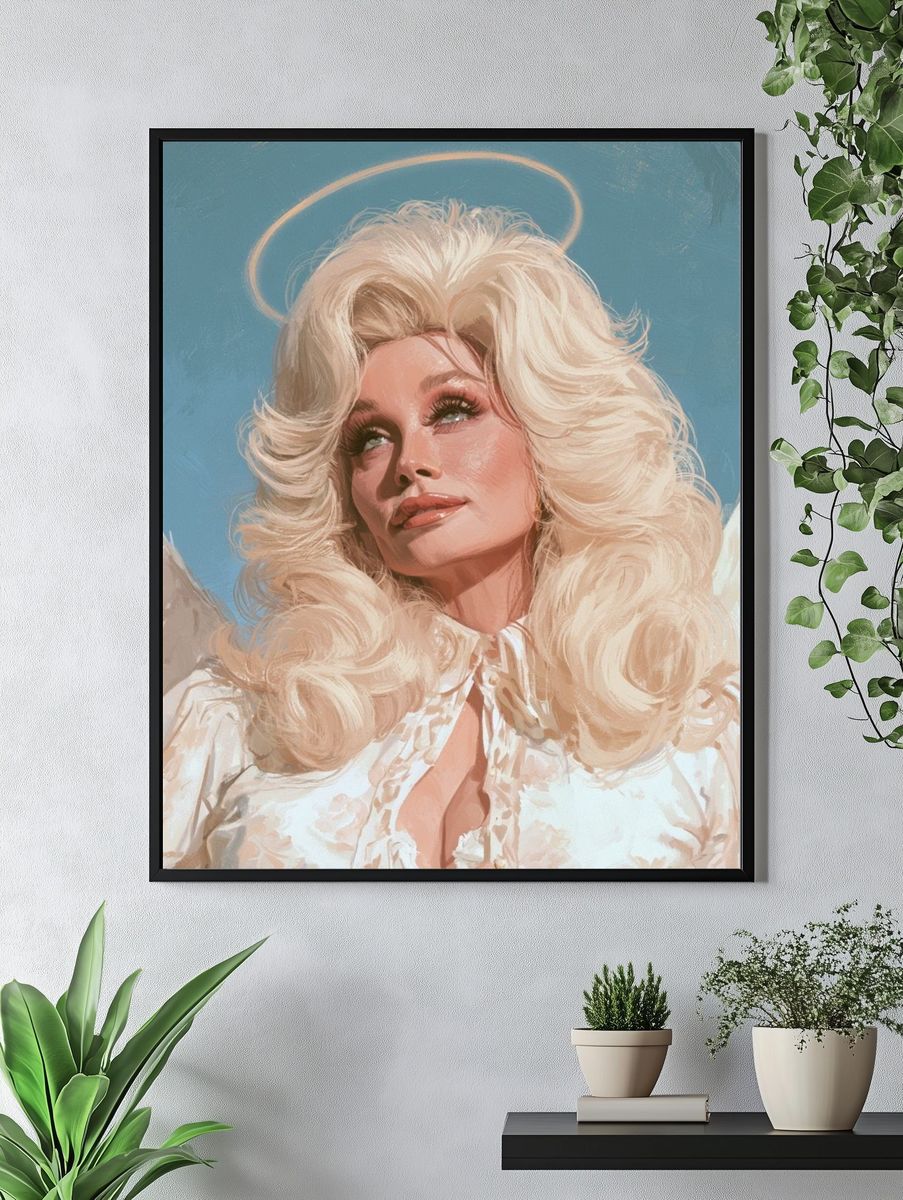 Blonde Angel Portrait Fine-Art Poster. — room view 4