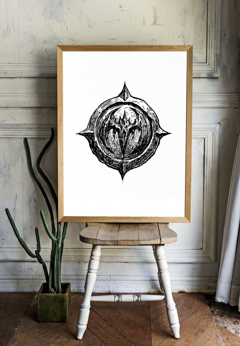 Dark Sigil Ink Poster. — room view 1