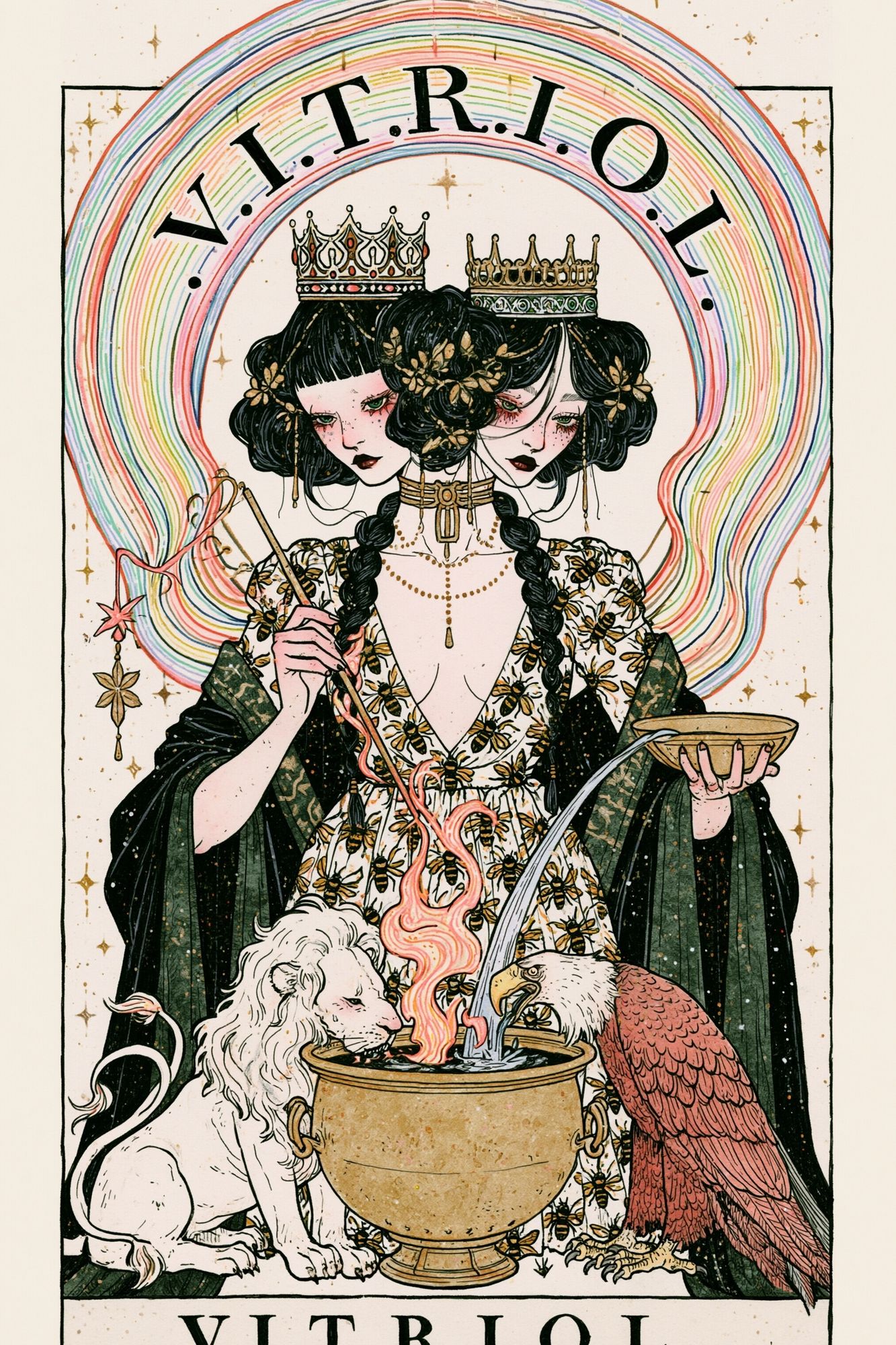 V.I.T.R.I.O.L. Occult Illustration Poster. poster — illustration art