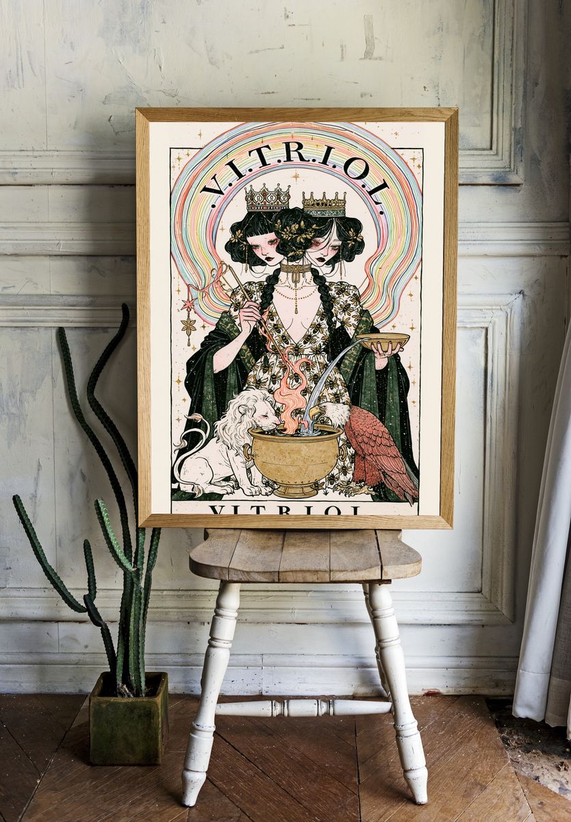 V.I.T.R.I.O.L. Occult Illustration Poster. — room view 1