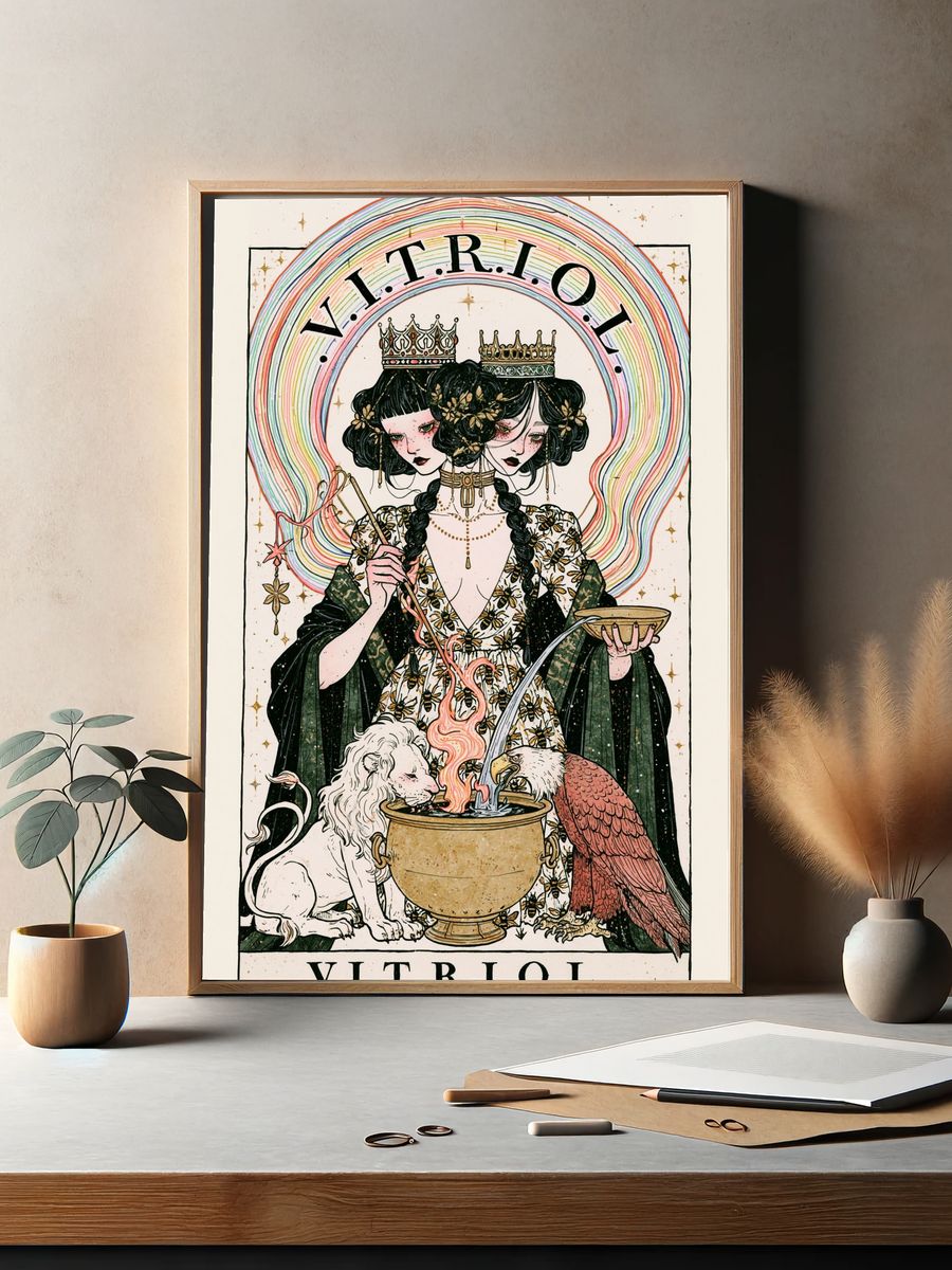 V.I.T.R.I.O.L. Occult Illustration Poster. — room view 2