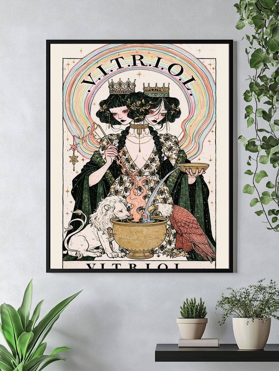 V.I.T.R.I.O.L. Occult Illustration Poster. — room view 4