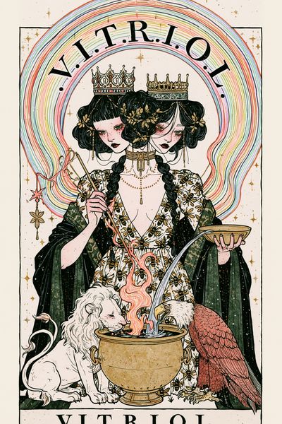 V.I.T.R.I.O.L. Occult Illustration Poster. poster