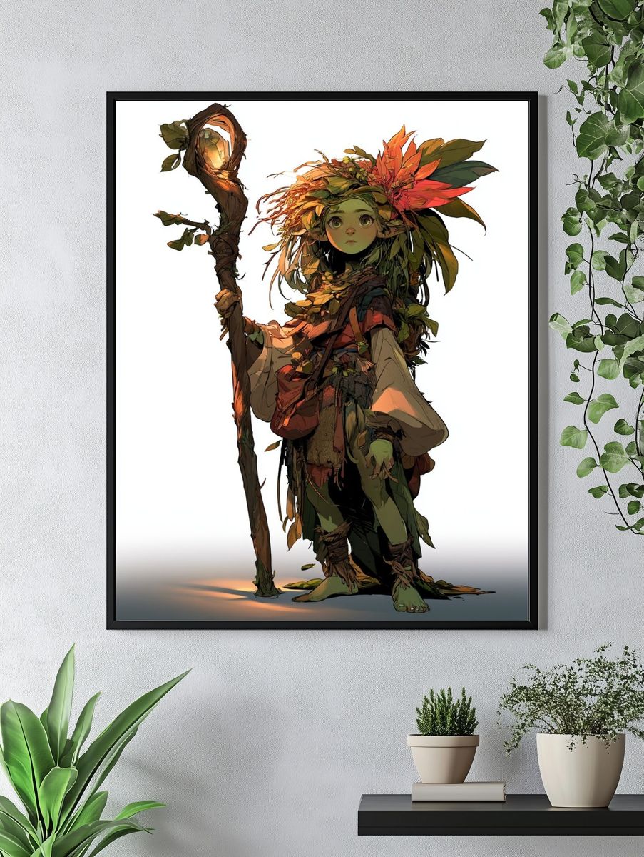 Forest Spirit Illustration Poster. — room view 4