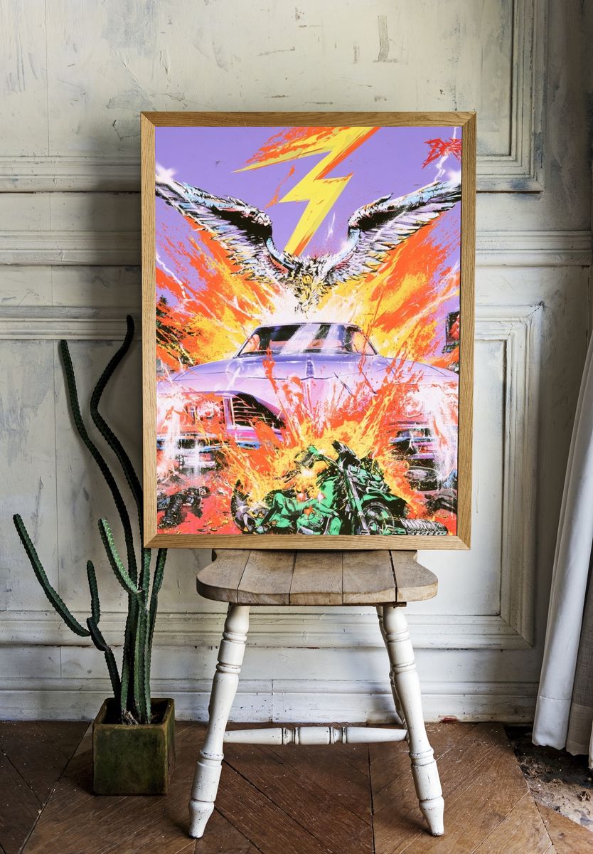 Thunderbird Explosion Pop-Art Poster. — room view 1