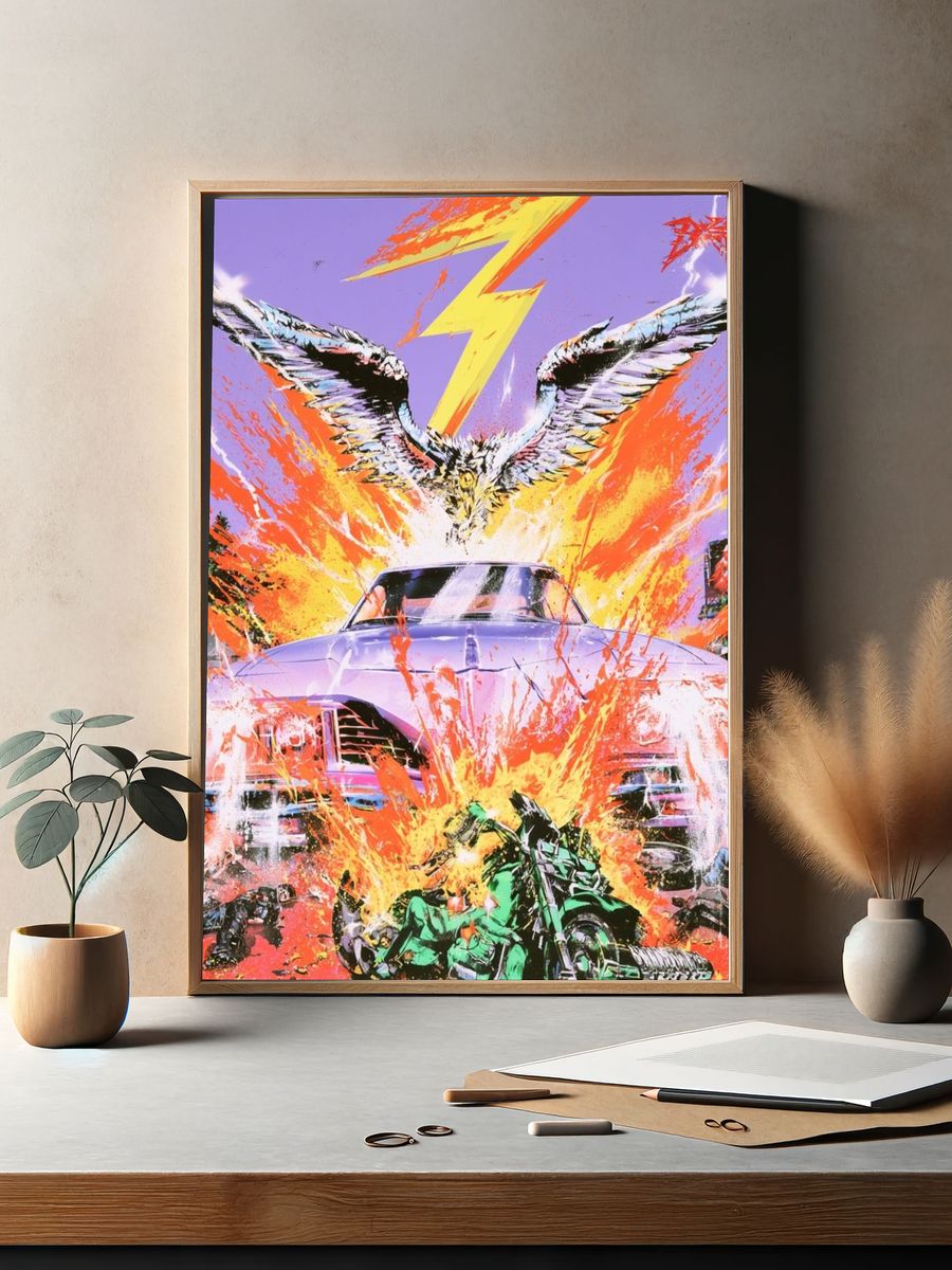 Thunderbird Explosion Pop-Art Poster. — room view 2