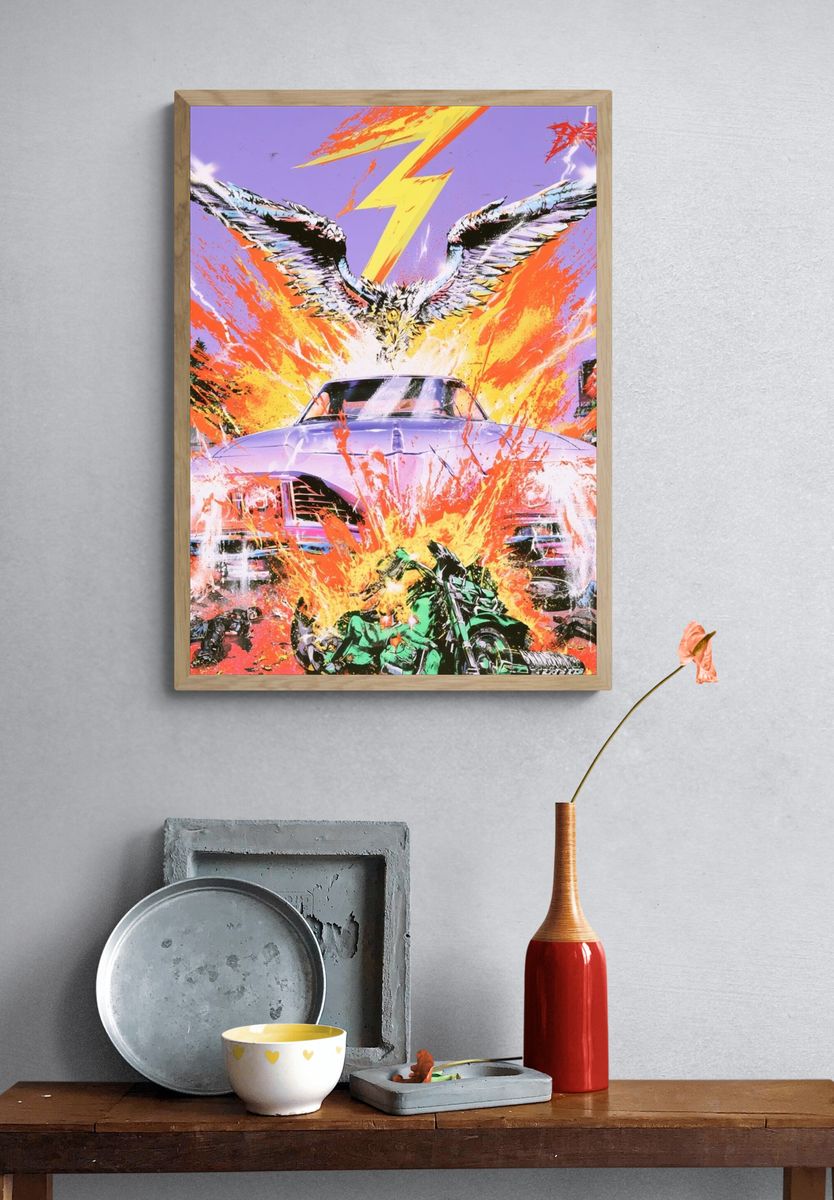 Thunderbird Explosion Pop-Art Poster. — room view 3