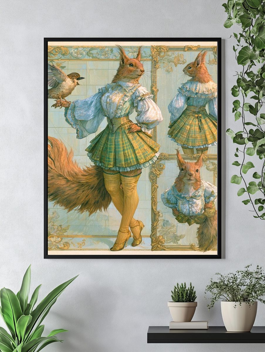 Floral Dreamscape Illustration Poster. — room view 4