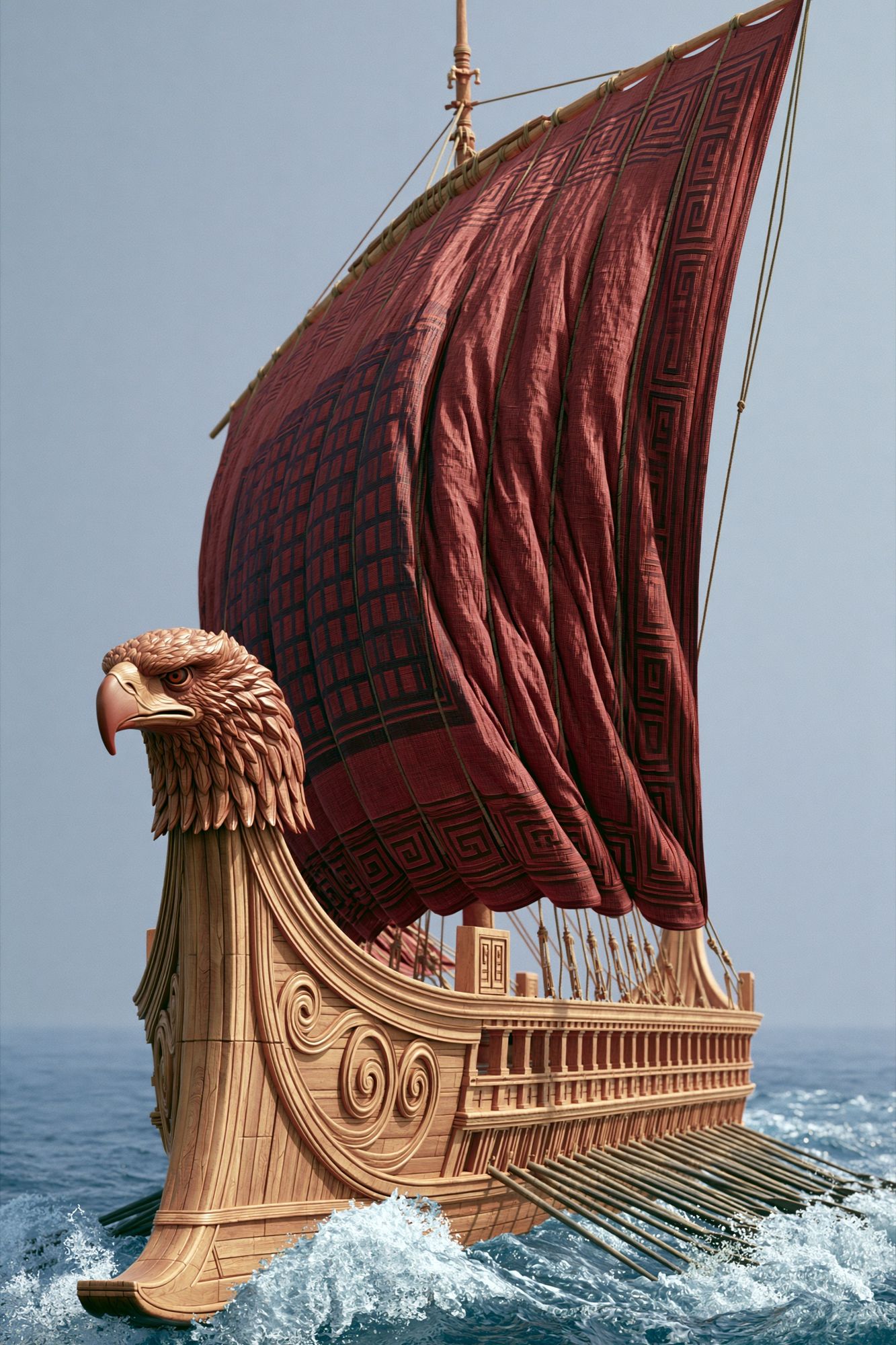 Mythic Eagle Ship — Illustration Print. poster detail