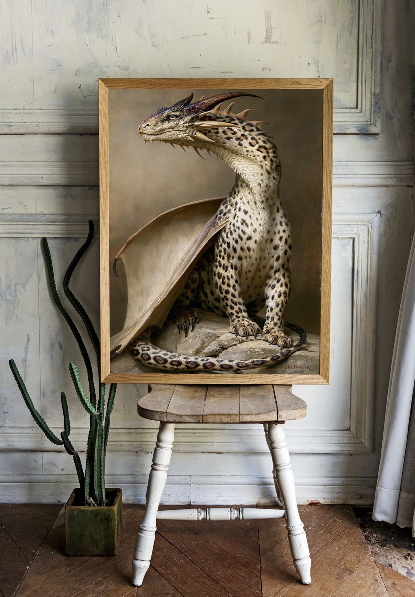 Leopard Dragon Fine-Art Poster. — room view 1