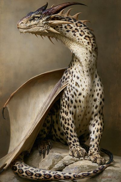 Leopard Dragon Fine-Art Poster. poster