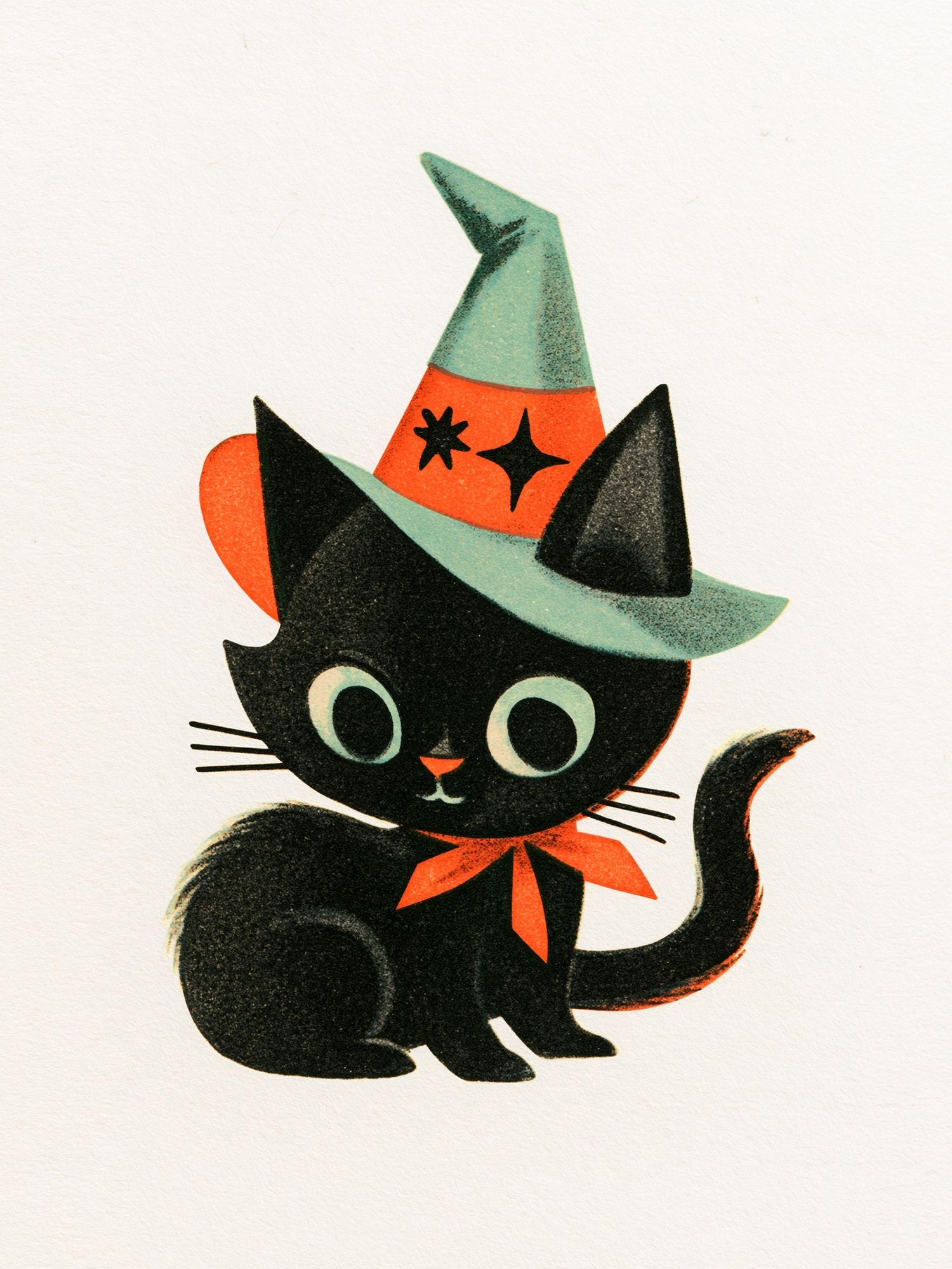 Witch Cat Illustration Poster. poster — illustration art