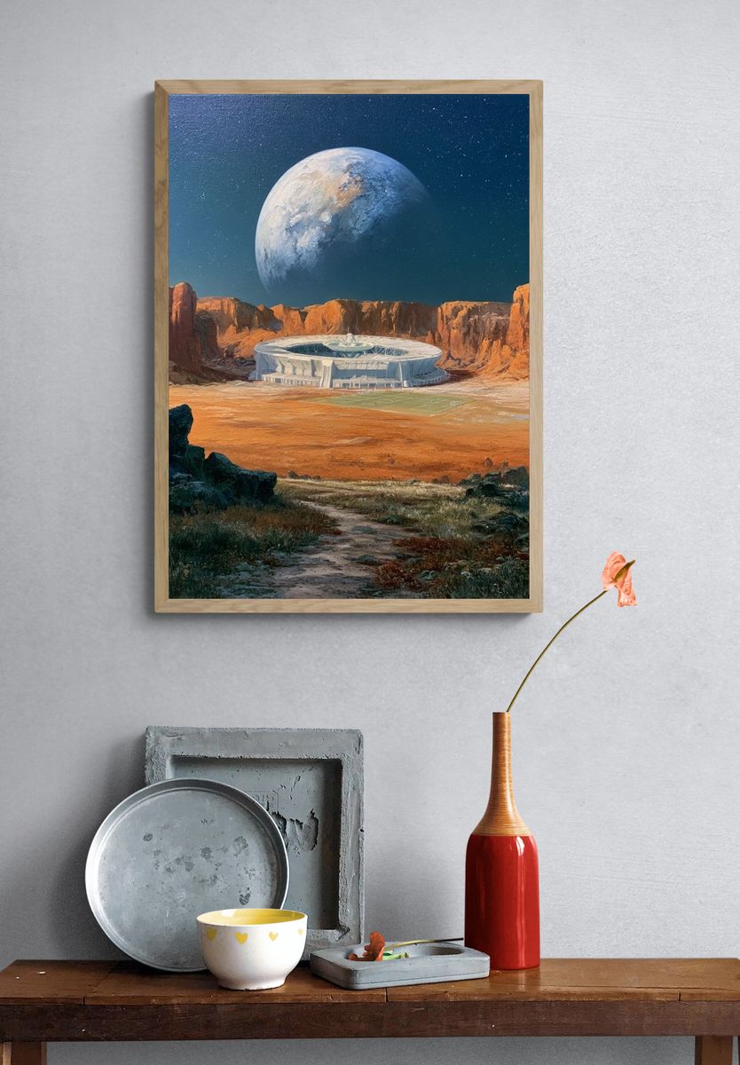 Alien Stadium Landscape Poster. — room view 3