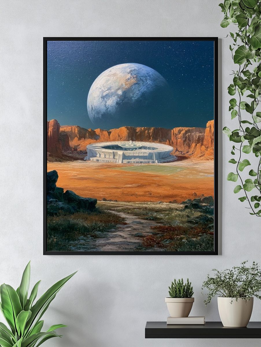 Alien Stadium Landscape Poster. — room view 4
