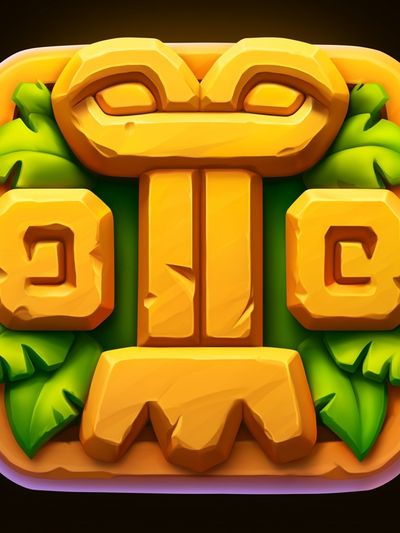 Tiki Totem Digital Art Poster.