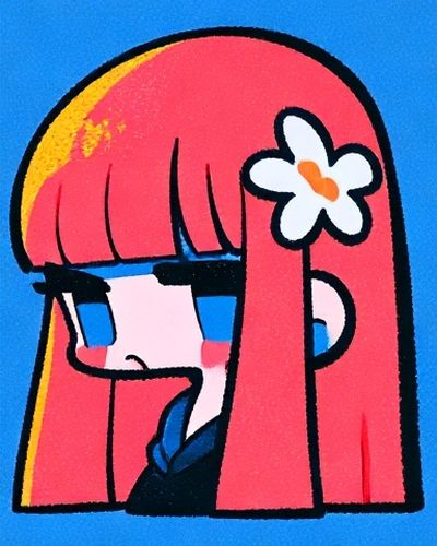 Pink Hair Girl Pop Art Poster.