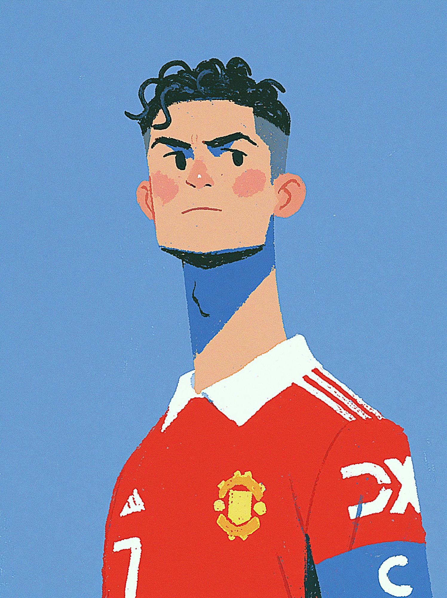 Football Captain Portrait Print. poster detail