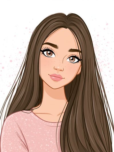 Soft Glam Girl Portrait Print. poster